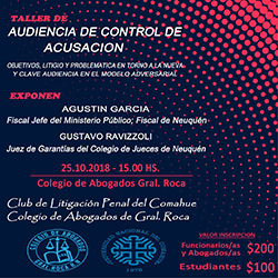 CHARLA AUDIENCIA CONTROL DE ACUSACIÓN